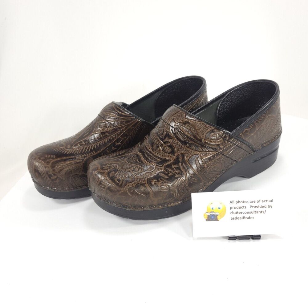 Dansko Leather Casual Slip On Mule Clog Shoe Womens Size 10 40 906530202 Brown